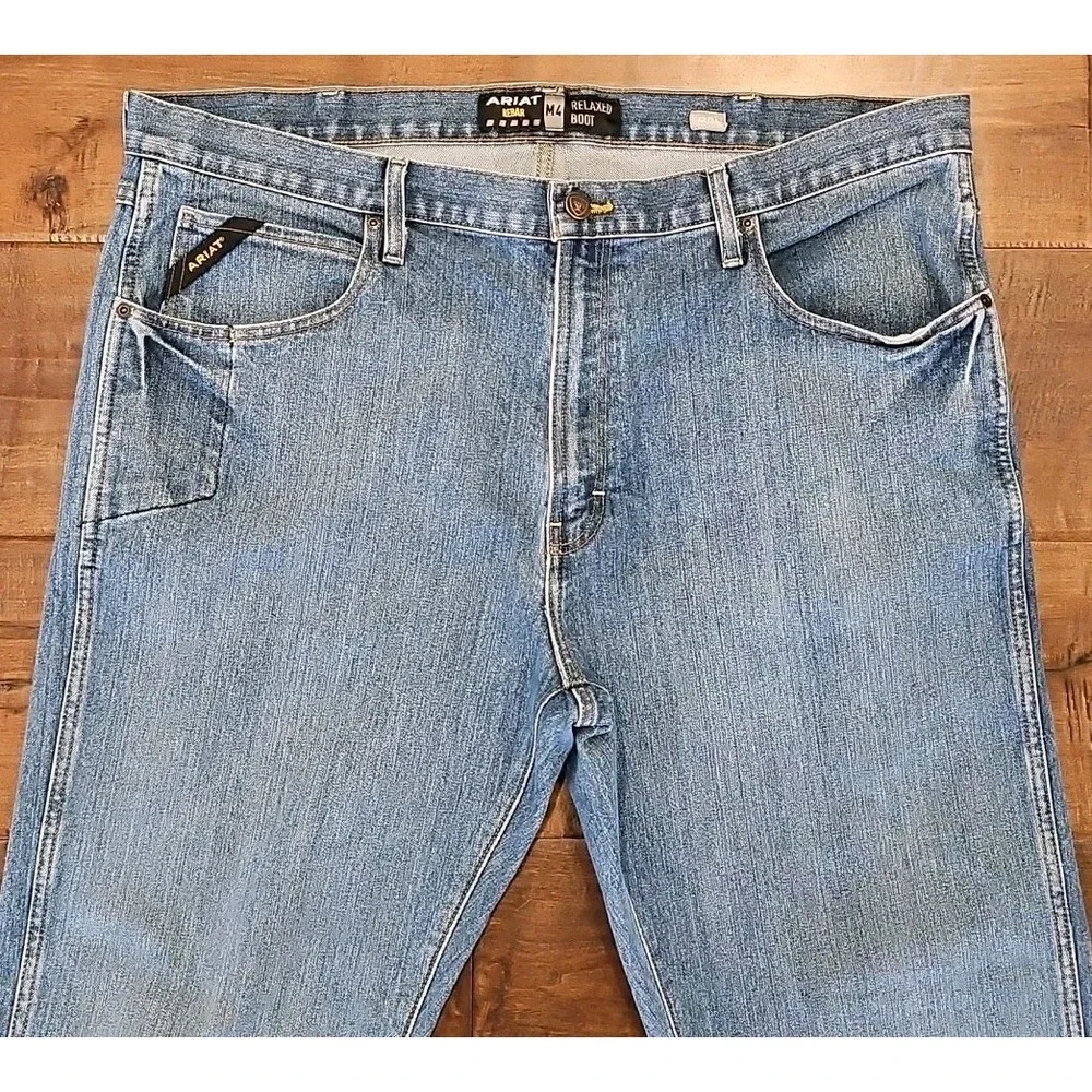 Ariat Rebar M4 Relaxed Boot Cut Men's Jeans Size 42/34 Workwear Western Cowboy